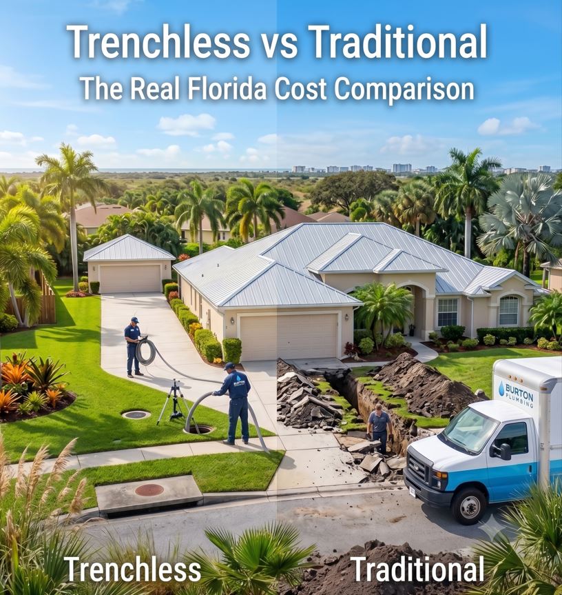 Trench Vs Trenchless Pipe Lining In Brevard County Florida Comparison