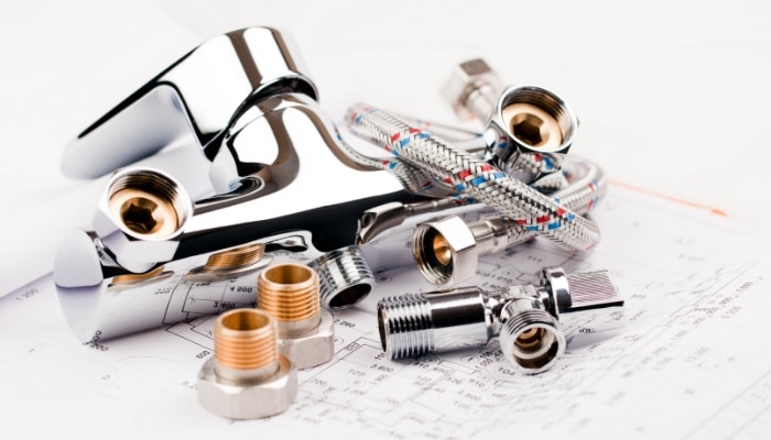 Plumbing Tools And Blue Prints Plumbing Tools And Blue Prints